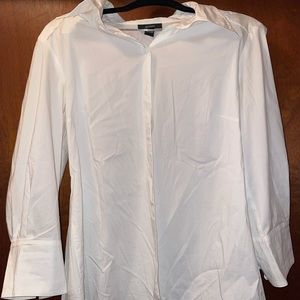 🤍 Alfani Smooth White Button-Up